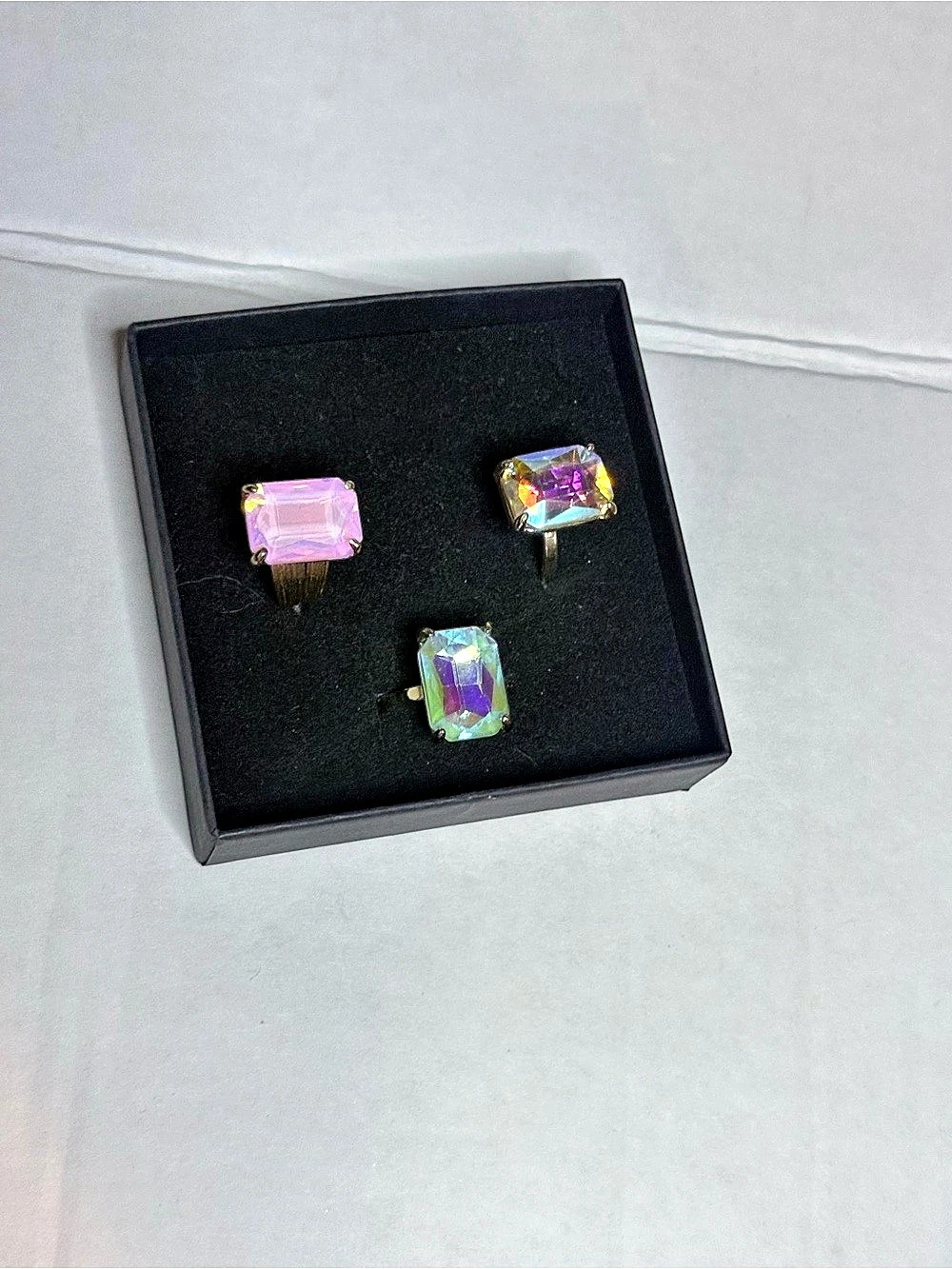 Multicolor Statement Ring Set Like New